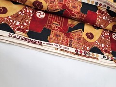 OOP Robert Kaufman D#5279 Oriental Traditions 6 Yards Red and Gold 43″