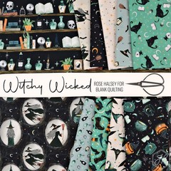 Witch Boots in Turquoise | Witchy Wicked | Blank Quilting