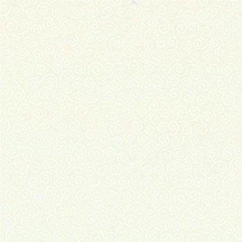 Whispers Mates 9920 14 White on Ecru Swirls Moda