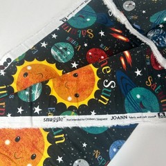 Joann Fabric Snuggle 2.25 Yds Black Space Cotton Flannel Fabric Planets Blanket