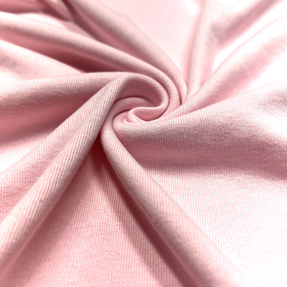 Thin Rib Knit Pink C/P Tubed 30″ W Cuffs Waistband Fabric Lot of 5 Yards for $10