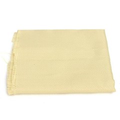 200gsm Fabric Woven Aramid Fiber Cloth Plain 100*100cm/39.4” Width Yellow