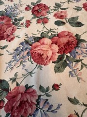 Vintage Joan Kessler Concord Abigail Floral Damask Upholstery Fabric 12 Yds