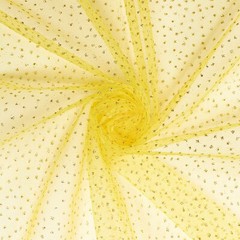 Sparkle Glitter Tulle Fabric Wedding Decoration Craft Event 60″ – Yellow