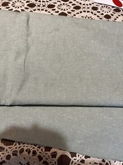 Vintage Oxford Cloth Fabric Green/White 44/45″W x 18″ Sold by the half yard