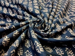 7 Yard Hand Block 100% Cotton Elephant Fabric NO TARRIF CHARGES 100%✅ZK_305