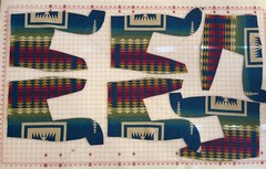 New Pendleton Wool blanket fabric remnants – Century Harding – appx 2.5 lb.