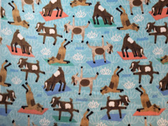 Anti pill plush Fleece Joanns Fabric 59″ wide X 1 yard silly goats breathe peace