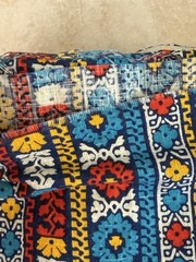 4.44 Yds Cotton Fabric – Boho Retro Stripe Colorful – Sewing Crafts Home Decor