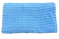 Terry Chenille Checked Blue Fabric Piece 80” Long X 41” Wide Soft Baby Blue New