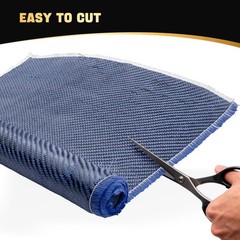 Blue Carbon Fiber Cloth Roll 2×2 Twill Weave 3K/220g Repair 4.9 FT x 12 Inch