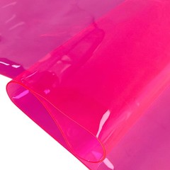 Deep Pink 30 Gauge 12×48 In SeeThrough Transparent PVC Jelly Vinyl Fabric