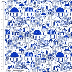 Grecian Blues – Victoria Louise Design 100% Cotton 112cm Wide Printed Fabric