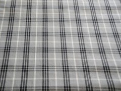 Grey Black White Large Bentley Plaid Homespun Quilt Home Decor Sewing Fabric