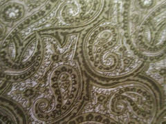 3-1/2 YDS OLIVE PAISLEY DESIGN 100% COTTON OOP