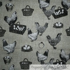 BonEful FABRIC FQ Cotton Quilt Black White B&W Little Stripe Tiny 3 Stooges Jail