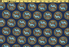 UNITED STATES ARMY 100% Cotton Fabric DEPT OF THE ARMY SEAL OOP **By the Yard**