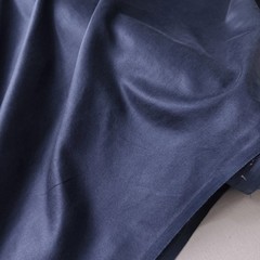 55” Wide Navy Mulberry Silk Cotton Charmeuse Fabric Cotton Silk Satin Material