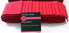 jelly roll Blood Red Solid Half Pack, Twenty 2.5 inch strips