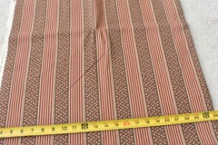 By 1/2 Yd, Vintage, Brown Cream & Rust Striped Quilt Cotton, Fabric Country,V108