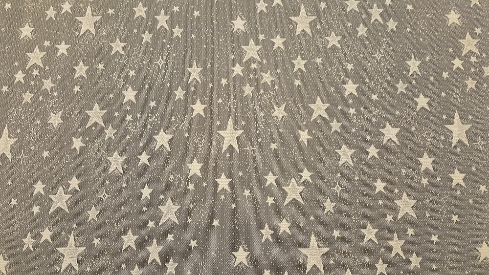 54″ Ivory Star Spangled Curtain LACE Fabric – By the Yard