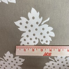 Grape Leaves Floral Double Sided Reversible Beige Cream Garden Upholstery 3 yd