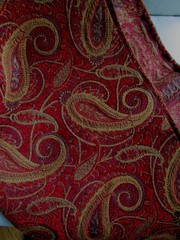 Vintage Tapestry Fabric Paisley Upholstery Fabric Woven Jacquard 40″ x 56″