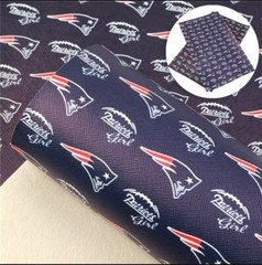 Patriots Girl FAUX LEATHER SHEET 8 x 12″ New England FOOTBALL 1073066 Litchi