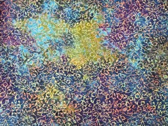 3.7 yards Vintage Floral & Leaf Batik Cotton Quilt Fabric 36″ wide READ
