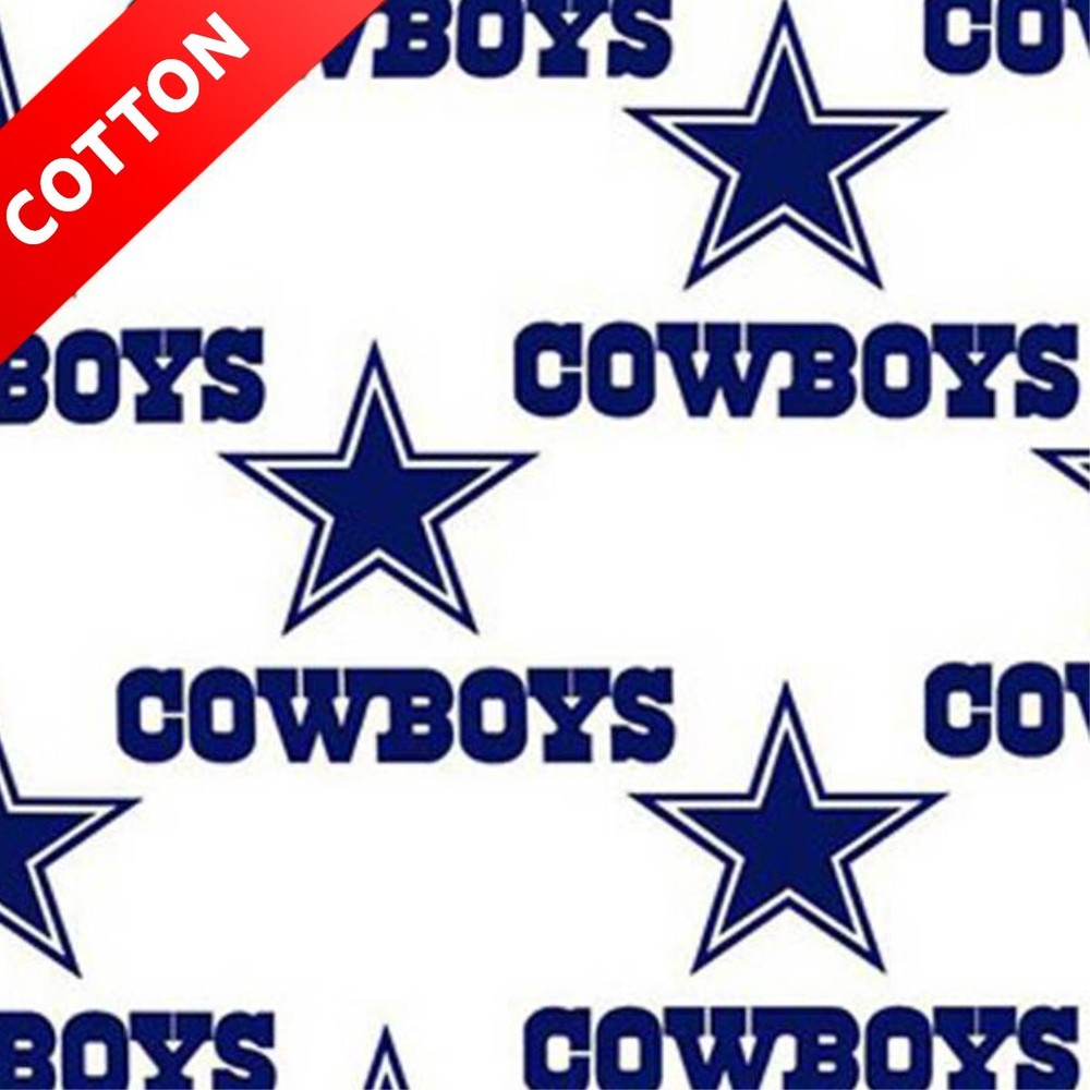Dallas Cowboys NFL Cotton Fabric – 58″ Wide – Sold by The Yard & Bolt