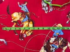Alexander Henry 1991 Wild Men Wild Horses western, cowboy rodeo 1 yd. 30” RARE