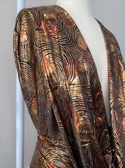 Metallic Spiral Foil Activewear Fabric Copper Bronze Gold 3 Yards 44” Wide Slink