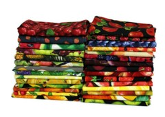 10 Fat Quarters – Fruit Citrus Fruity Food Cooking Kitchen Cotton Fabric M224.01