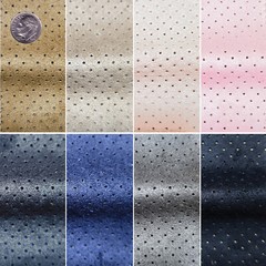 Perforated Pin Dot Stretch Faux Suede Leatherette Fabric Jacket Auto Seating 56″