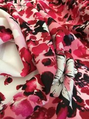 PRINTED FLORAL POLYESTER CHIFFON FABRIC :150CM WIDE : PRICE PER 1/2 METRE