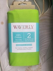Waverly Inspirations 2 Yards 72in X 44in Pre-cut Fabric Bright Green 100% Cotton