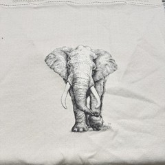 square by design upholstery fabric panel gray elephant usa woven 26×26