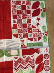 Christmas Fabric Panel – Joy Kate Spain Christmas Stocking Moda Cotton #27121