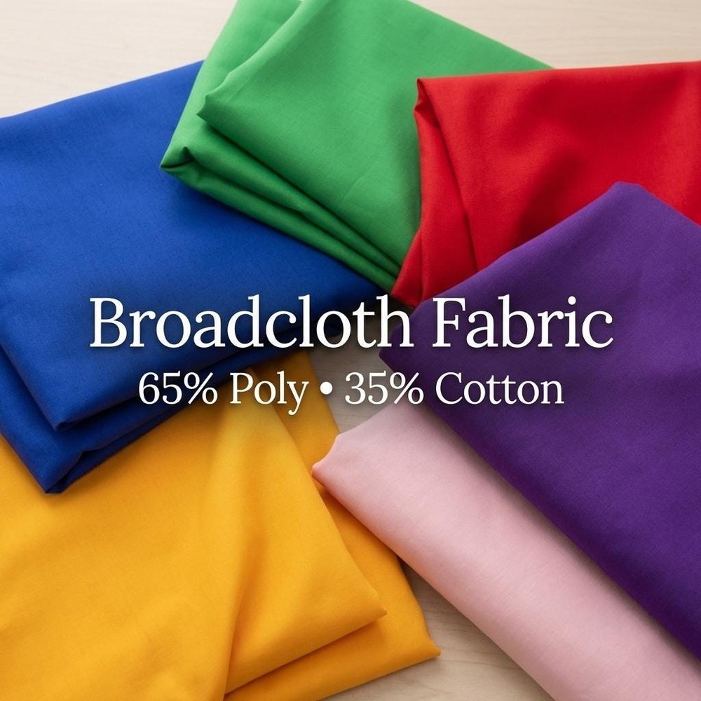 Poly Cotton Broadcloth Fabric 60 Inch Wide Lightweight Apparel Sewing