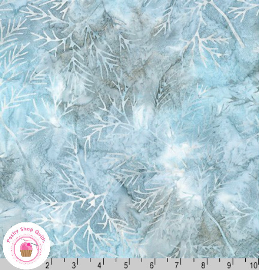 Kaufman NATURE WALK Artisan Batiks 73445 65 Powder Silver LUNN Quilt Fabric