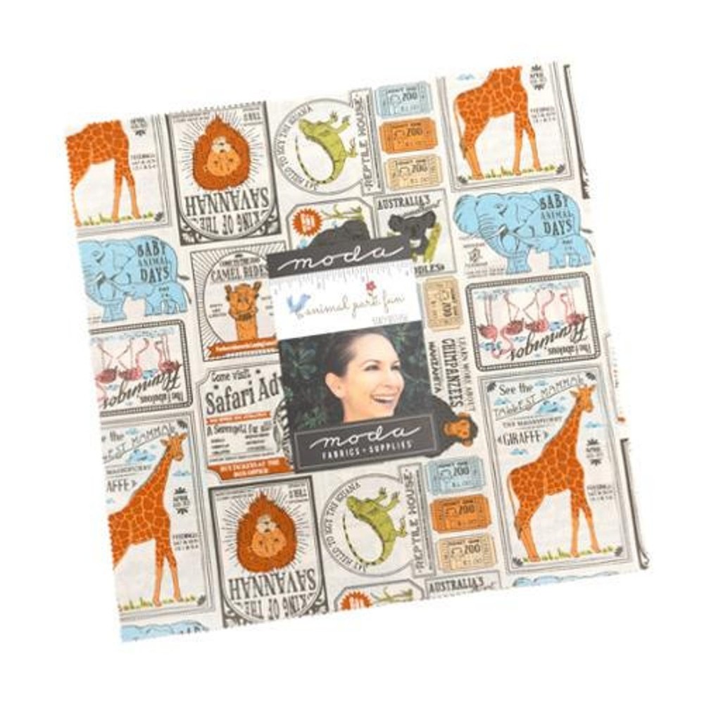 Moda Animal Park Fun Layer Cake 20960LC 10″ Squares Quilt Fabric Stacy Iest Hsu