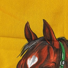 Bark Cloth Panel time By Weston-Reltex Horse And Colt, 19 1/2” X 28”