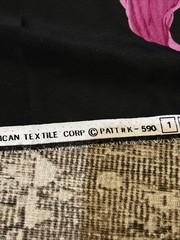 Harriet Sawyer For Euro American Text Corp Fabric Black Pink Lilly 161x 116”