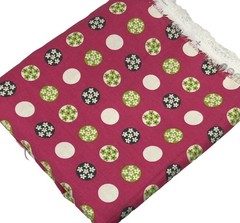 Daisy Dot Floral Print Cotton Chintz Pink Gray Green Home Season Fabric 108″x44″