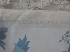 5215. Bloomcraft FLORAL VINE STRIPE Polished COTTON FABRIC – 53″ x 4-5/8 yds.