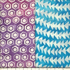 Lot 11 Fat Quarters Rainbow & White #2 Batik Lunn Fabric FQ Pack Cotton Handmade