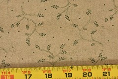 23″ Long, Vintage, Olive Vines on Tan Quilt Cotton, SL Wave Collection, P9633