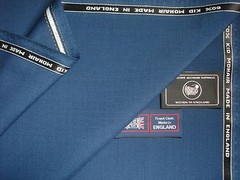 60% SUMMER KID MOHAIR & WOOL “UCLA Blue SUITING FABRIC MADE IN ENGLAND See Below