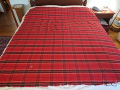 4804. RED PLAID Apparel Home Decor Crafts COTTON FLANNEL FABRIC-62″ x 1-3/4 yds.