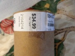 Decorative Fabric 3 1/8 Yd x 58 in Wide Large Floral 85Cotton/15Linen Bisque New